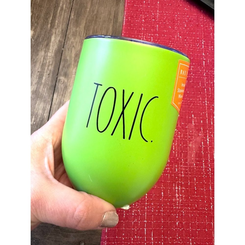 NEW Rae Dunn TOXIC HALLOWEEN WINE TUMBLER  Travel Cup Mug Stainless stee…